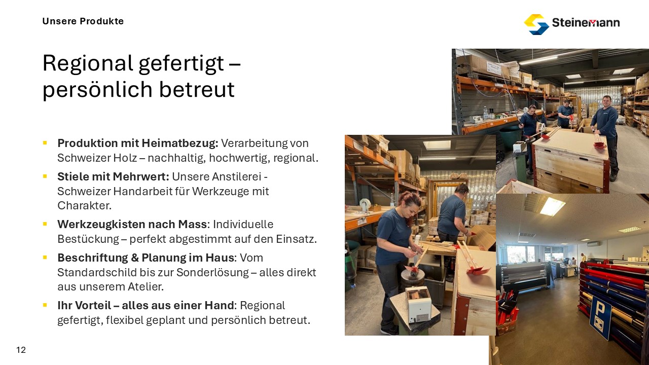 Produkte regional gefertigt