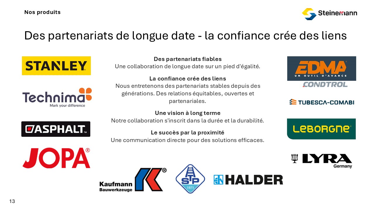 Des partenariats de longue date - la confiance crée des liens