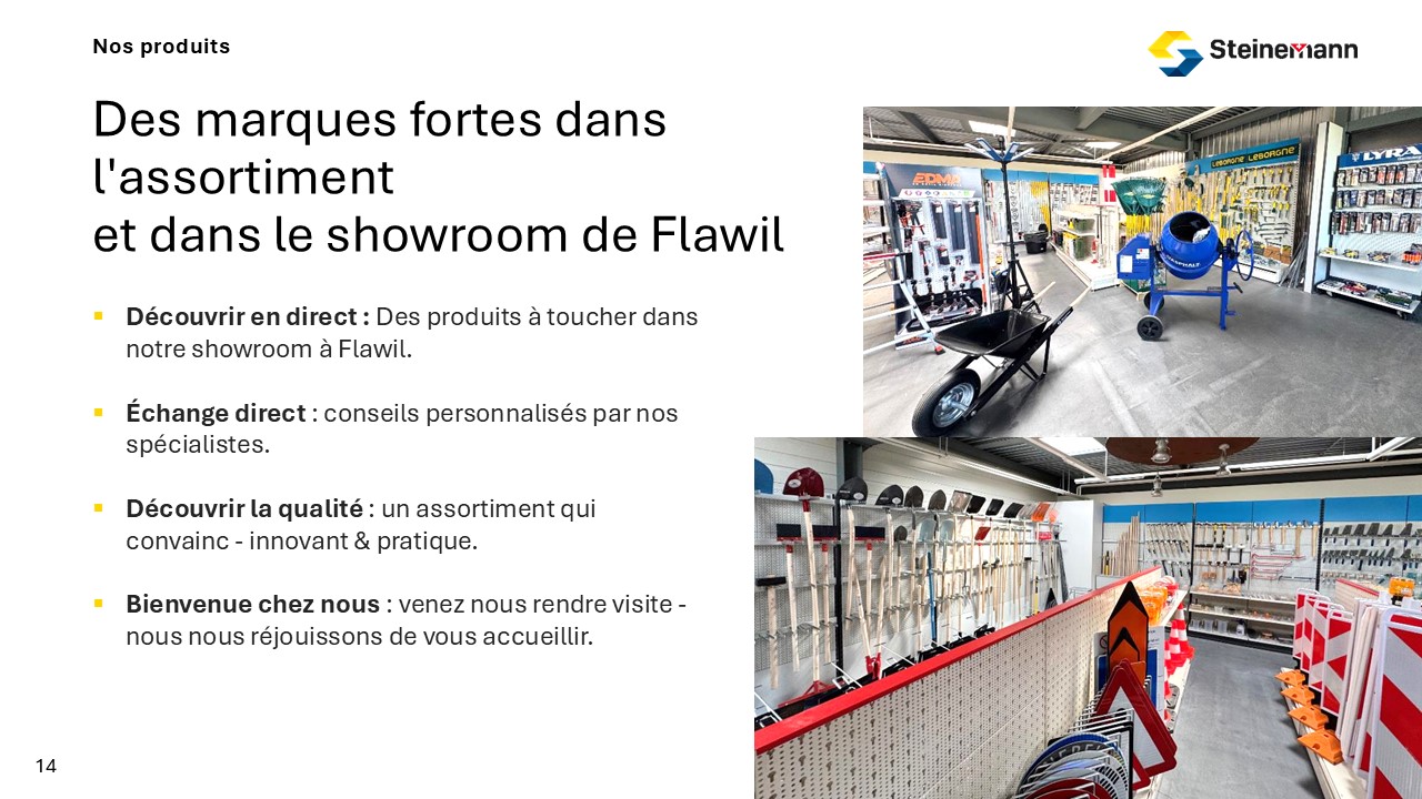 Le showroom de Flawil