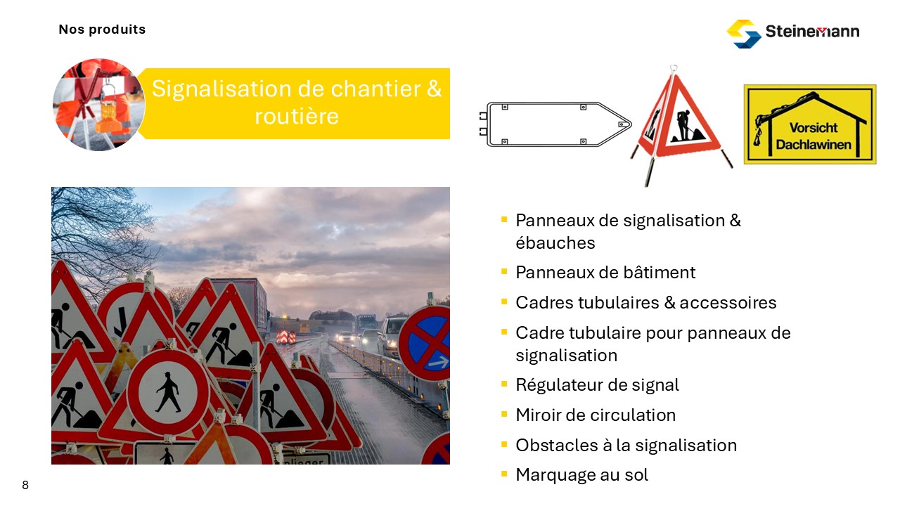 Nos produits - Signalisation de chantier & routière