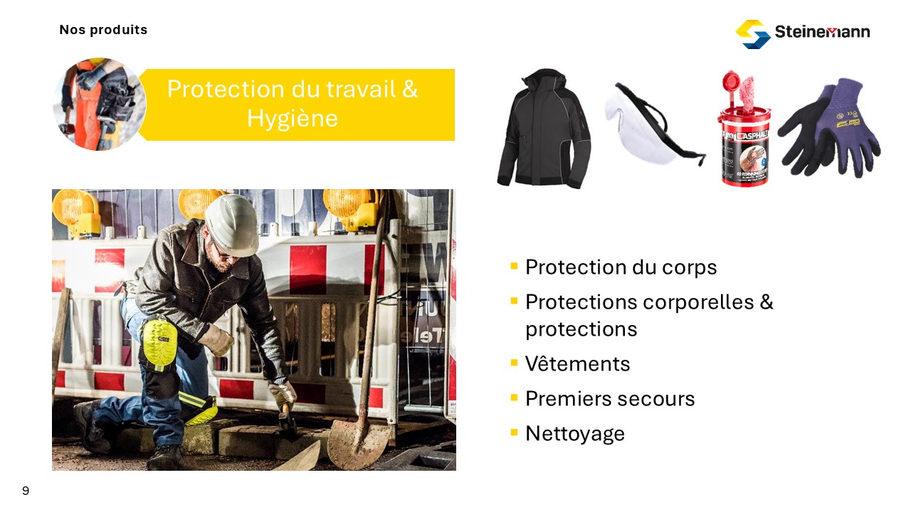 Nos produits - Protection du travail & Hygiène